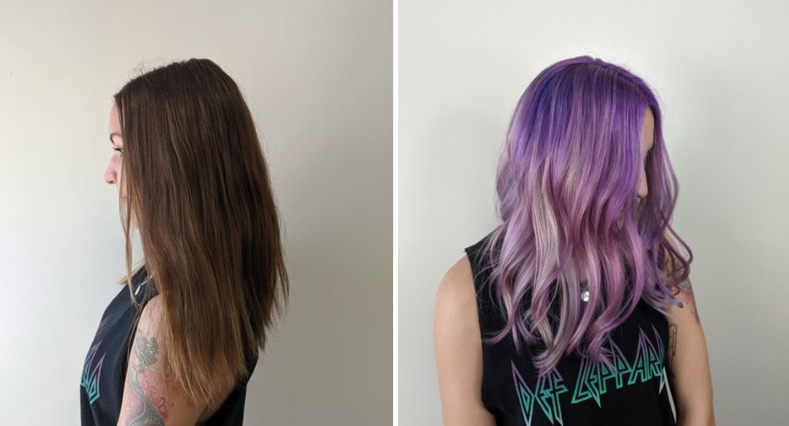 light purple hair dyed