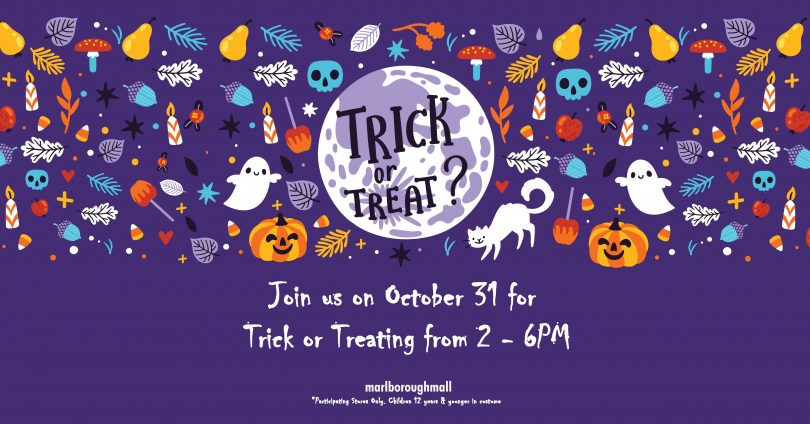 trick-or-treating at Marlborough Mall